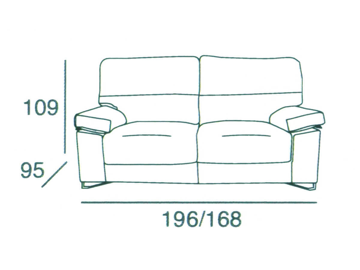 Sofá fijo 196 ofrece gran comodidad asientos SOFA-3P-LOGAN-OUTLET - Imagen 2