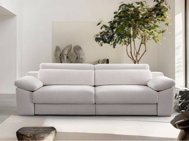 Sofá asientos deslizantes viscoelástica, respaldo reclinable italiano SOFA-KENZO-FTR - Imagen 2
