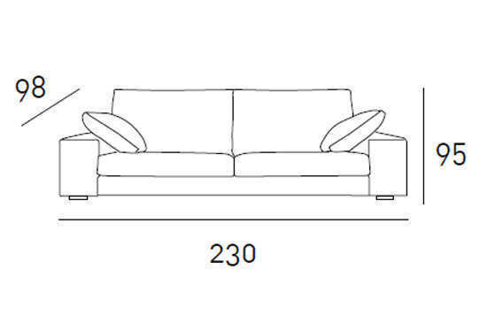 Modelo sofá 4 plazas, longitud 230 destaca SOFA-URB-XANA-EXPRESS - Imagen 4