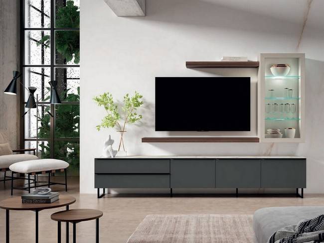 Composición mueble salón elementos completos SOMA-20 - Imagen 1