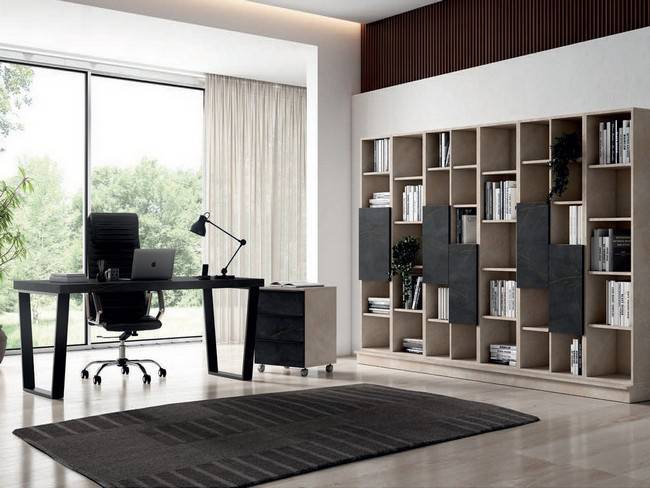 Composición mueble salón módulos blanco SOMA-27 - Imagen 1