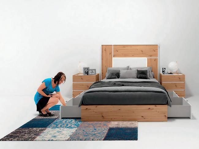 Cabezal góndola mesita somma para dormitorio moderno SONNO-13B - Imagen 1