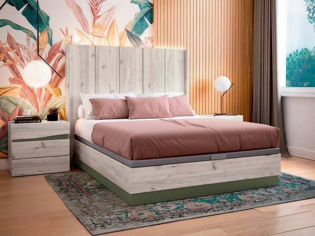 Conjunto cabezal metro mesitas curve para cama SONNO-16 - Imagen 1