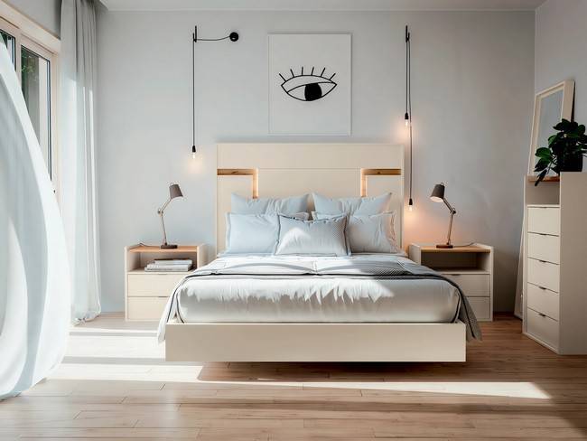 Cabezal juno mesita box, elegancia para camas SONNO-17 - Imagen 1