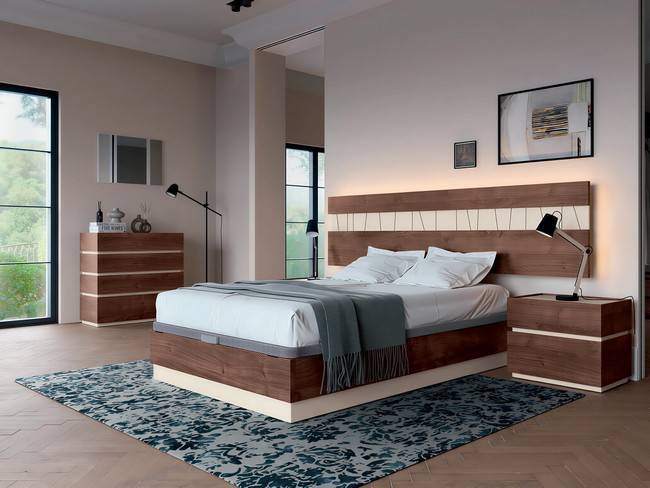 Conjunto cabezal mesitas somma almacenamiento práctico SONNO-24 - Imagen 1