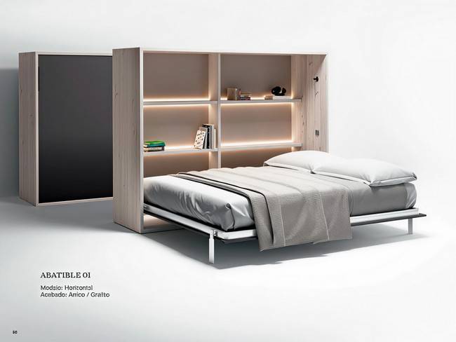 Cama abatible horizontal ideal para colchón 150x190 SONNO-ABATIBLE-01 - Imagen 1