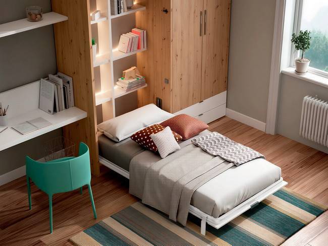Cama abatible vertical para colchón 105x190, ideal SONNO-ABATIBLE-03 - Imagen 3