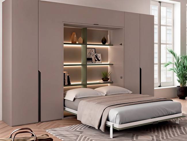 Cama abatible vertical diseño moderno para colchón SONNO-ABATIBLE-04 - Imagen 2