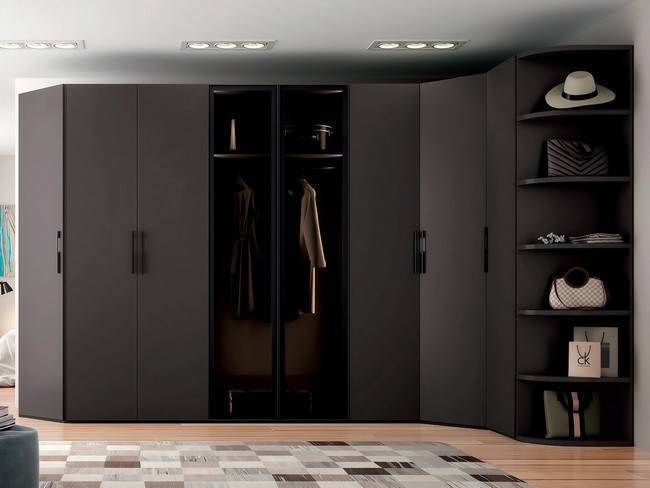 Conjunto armarios variedad puertas estantes curvos. SONNO-AM-06 - Imagen 1