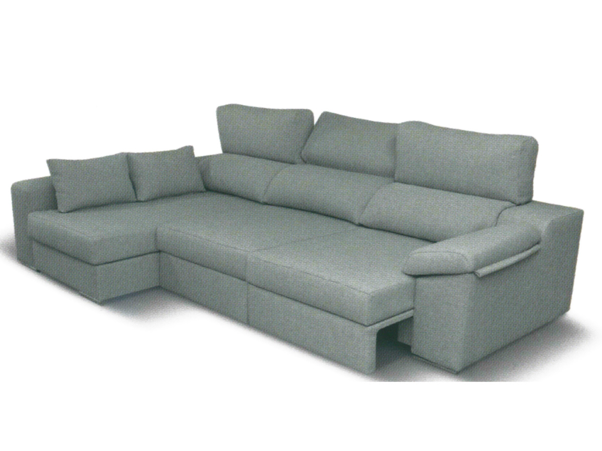 Chaise 3 plazas longitud 276 sofá espacioso SR-CHAISE-BRASIL - Imagen 2