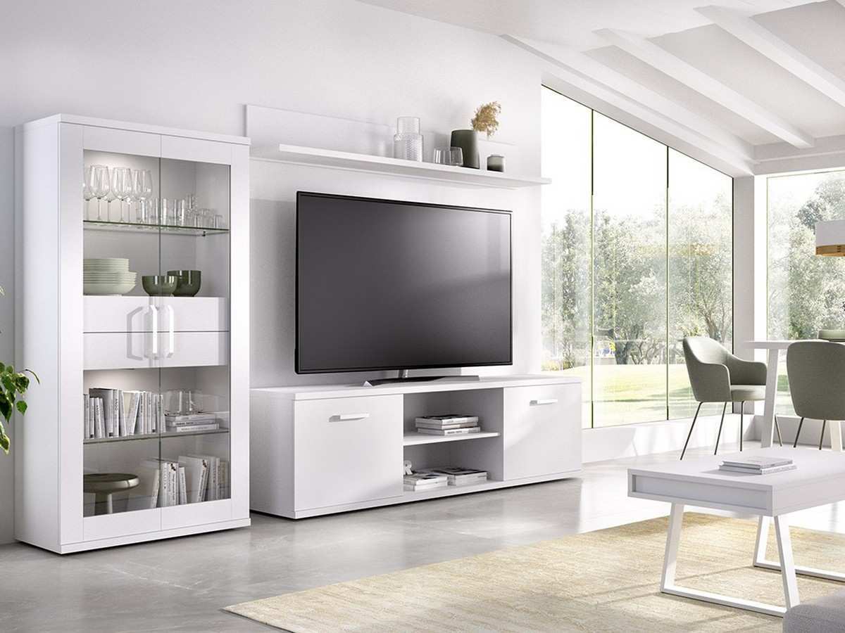 Bajo 2puertas 2huecos 150x54x40 estanteria colgar diafana TRAY-10A - Imagen 1