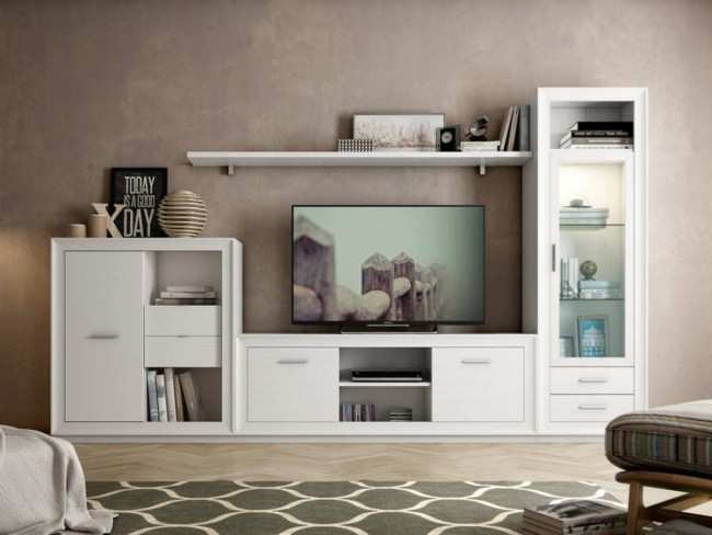 Composición salón moderna buen almacenaje diseño actual. TRIM-683 - Imagen 1