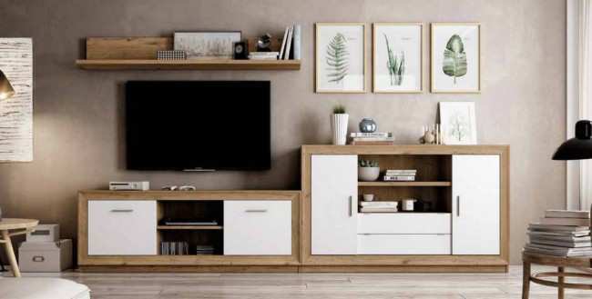 Salón comedor moderno líneas limpias composición práctica. TRIM-710 - Imagen 1