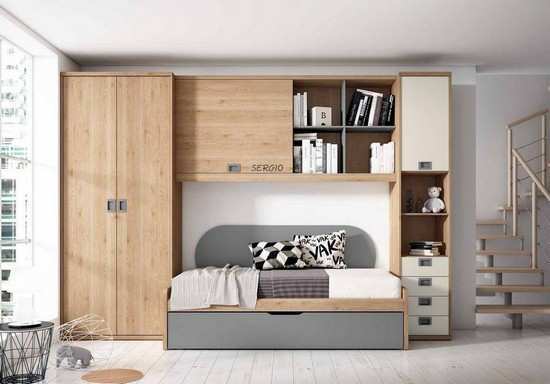 cama nido mas arrastre con somier 190x90 cm Modelo UP-206